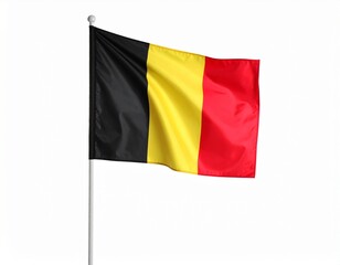 白背景にベルギーの国旗