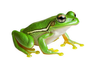 Naklejka premium Vibrant Green Tree Frog Close-up Photography of Amphibian