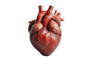 Detailed 3D Render of a Human Heart Anatomy and Cardiovascular Health