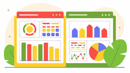 Obraz premium SaaS dashboard UI – abstract data display