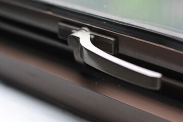 close up of window lock
