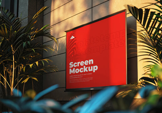 Digital Screen Advertising Mockup