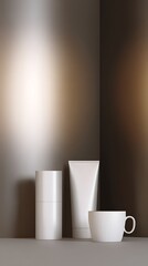 Minimalist product presentation against gradient backdrop