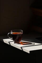 cup of tea  on the table