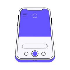 mobile phone isolated on white background