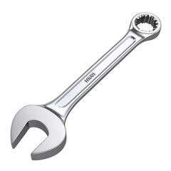3D silver torque wrench icon isolated on transparent background. PNG