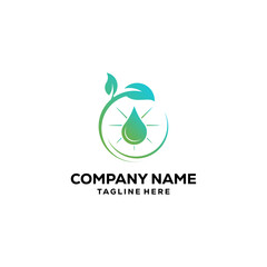 Vector design logo that combines elements of water droplets and leaves.
This type of logo is often used by companies or organizations that focus on natural products, water conservation, or environment
