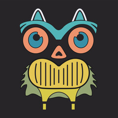 Funny Cartoon Emotion. Positive Graphic Design.