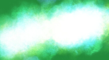 Green fade smokey with transparent background with text space in the middle