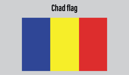 Chad Flag design digital vector illustration