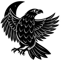 Obraz premium a cut macaw silhuette vector art illustration on whit background