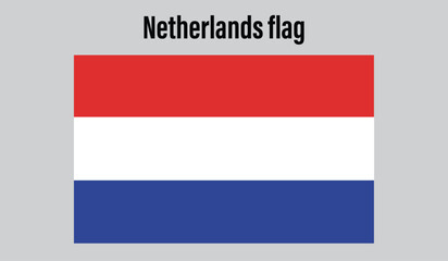 Netherlands  Flag design digital vector illustration