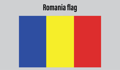 Romania  Flag design digital vector illustration