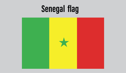 Senegal  Flag design digital vector illustration