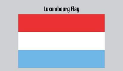 Luxembourg  Flag design digital vector illustration