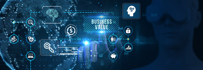 Business growth concept. Business, technology concept. 3d illustration