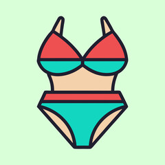 Fashionable and Striking TwoPiece Swimsuit Set Ideal for Summer Fun