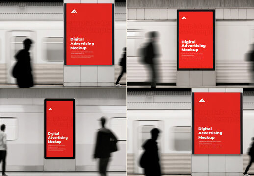 Digital Screen Advertising Mockup