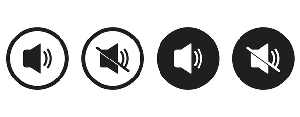 Speaker Set Icon. Sound Icon, Vector Illustration