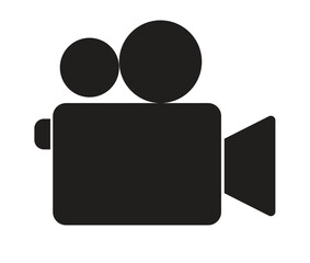 Video camera icon flat illustration of vector icon on white background.