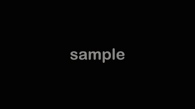 ゆっくりsample文字が出てくるアニメーション動画