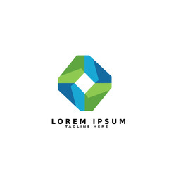 Green Blue Abstract Shape Logo