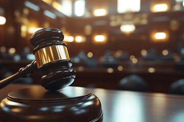 Gavel in Courtroom. (10)