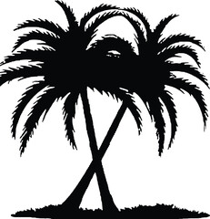 Silhouette Vector Art Plum Tree