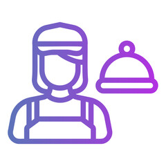 waitress Gradient icon