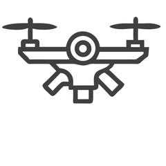 Flying Drone Icon for Technology Websites, Aerial Photography Services, Drone Pilot Training Resources and Tech Retail Applications