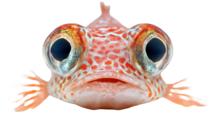 Stargazer fish with eyes on top, Transparent background, PNG file