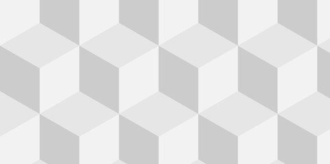 Structure geometric white block box cube seamless pattern grid vintage surface triangle web monochrome square texture white overlap cubic background.	