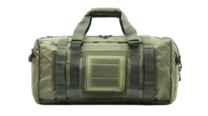 Tactical sports duffel bag with cooling pocket, Transparent background, PNG file