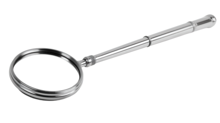 Telescopic inspection mirror, Transparent background, PNG file