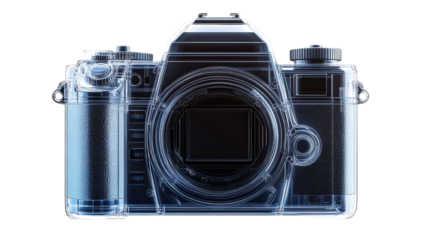 Transparent digital camera sensor, Transparent background, PNG file
