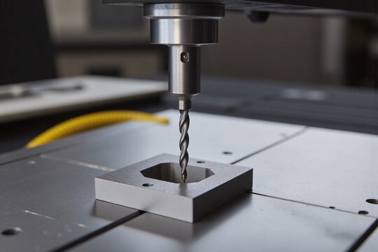 cnd milling machine cutting a piece of metal