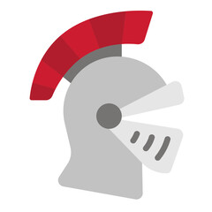 Knight armor vector illustration. Knight helmet icon illustration.