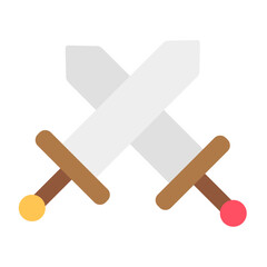 Sword duel icon vector illustration. Medieval castle vector illustrations.