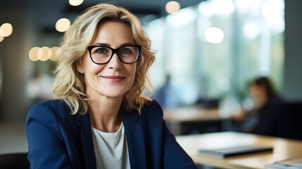 businesswoman in glasses