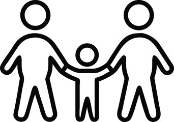 Family Togetherness Group Of Three Icon