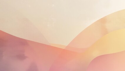 Gentle abstract landscape with soft pastel color gradients. Minimalist background illustration of serene rolling hills.