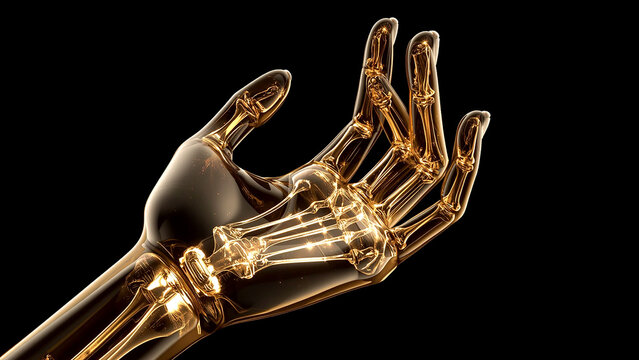 close-up of a human hand, stylized and artistically rendered