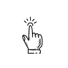 click pointer handdrawn