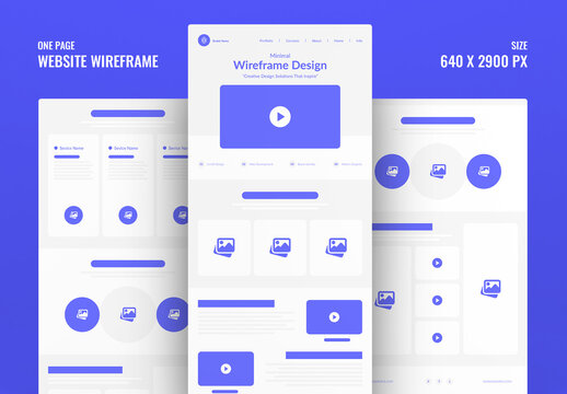 Minimal Website Wireframe Layout Template