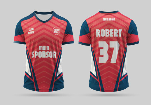 Editable Sports Jersey Design Template