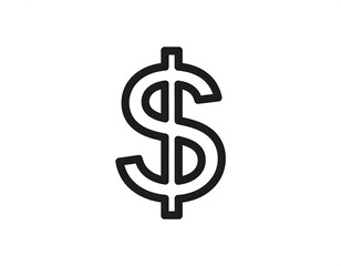 Obraz premium Simple dollar sign icon