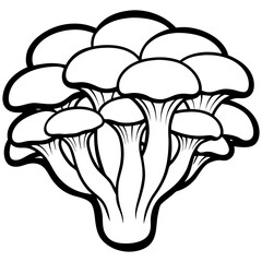 mushroom on black background