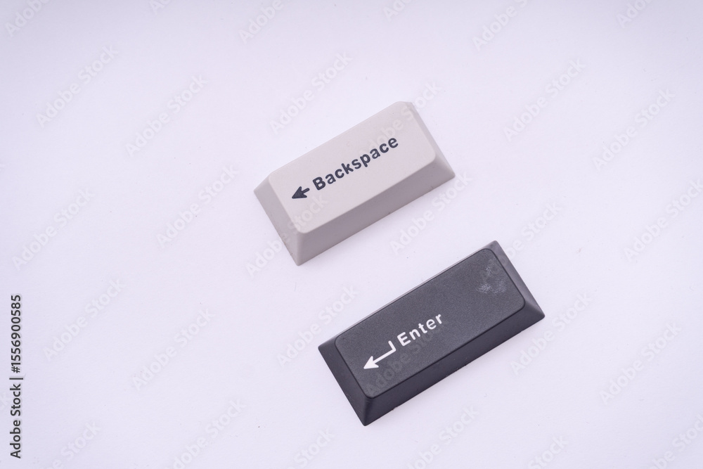 Fototapete minimalist photographic keycaps enter backspace studio shot tech graphic design element for web ui u