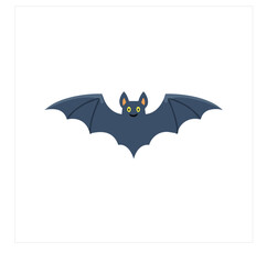 Cute cartoon bat halloween illustration design