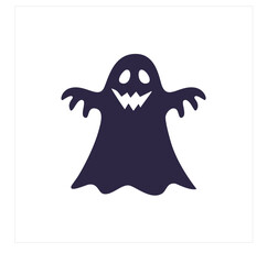 Friendly halloween ghost cartoon illustration